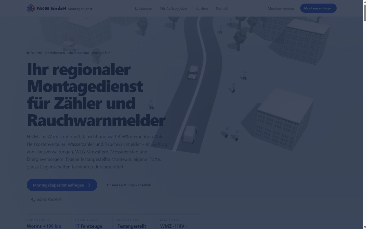 N&M Montagedienst — neue Website