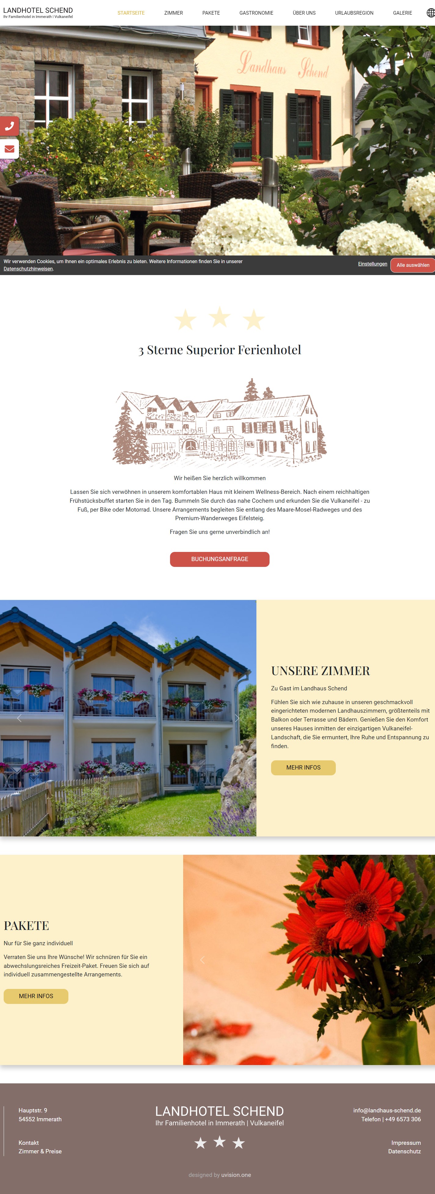Landhaus Schend — alte Website