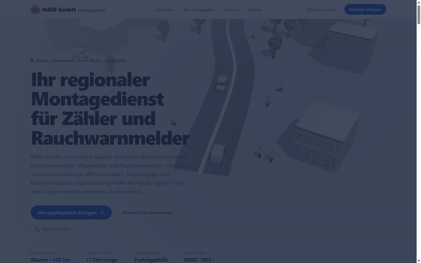 N&M Montagedienst — neue Website